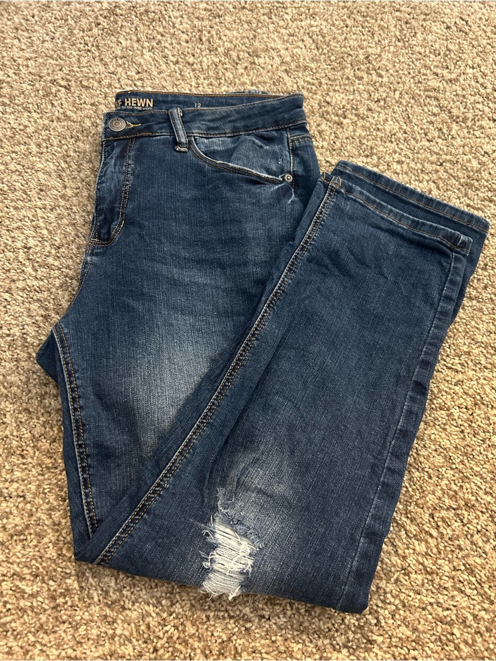 Ruff Hewn Women’s Skinny/Slim Straight Distressed Jeans